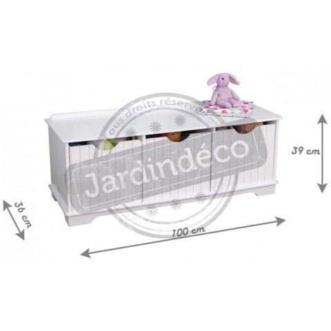 Banc de rangement enfant nantucket