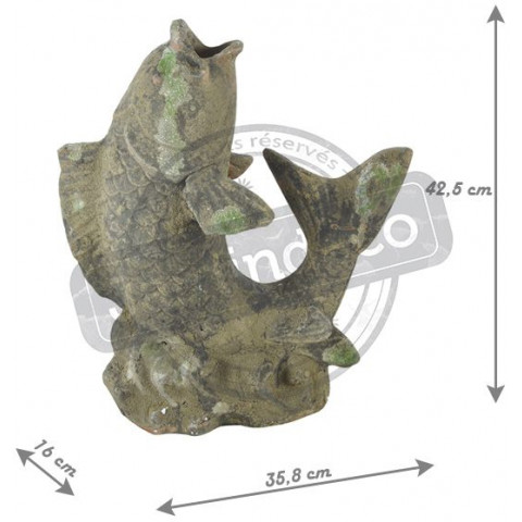 Poisson décoratif en terre cuite