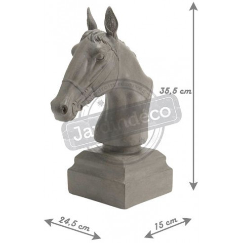 Tête de cheval décorative en résine