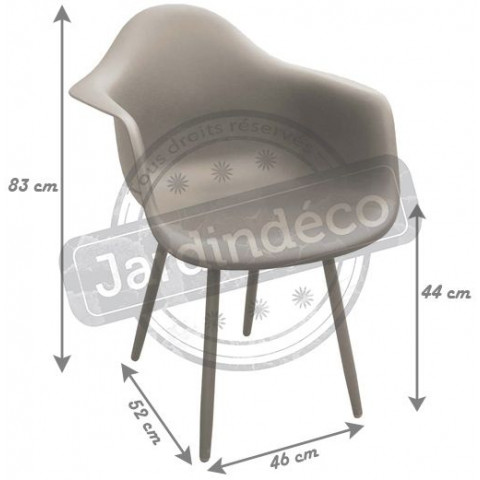 Fauteuil de jardin en résine moss (lot de 4)