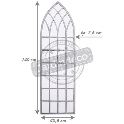 Miroir en métal gothique 140 cm