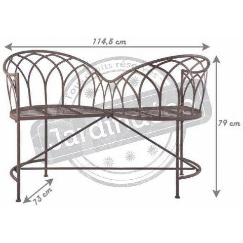 Banc des amoureux en métal
