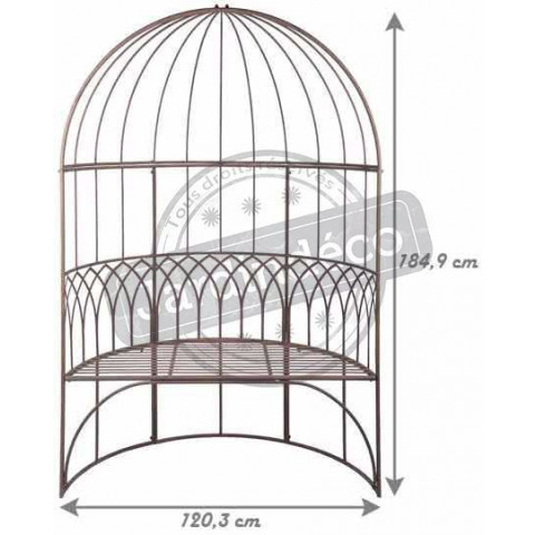 Banc de jardin en métal belvédère