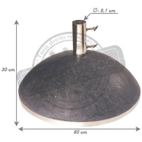 Pied de parasol en granit 43,9 kgs