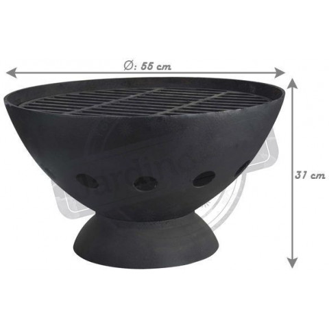 Pot à brasier en fonte 55 cm
