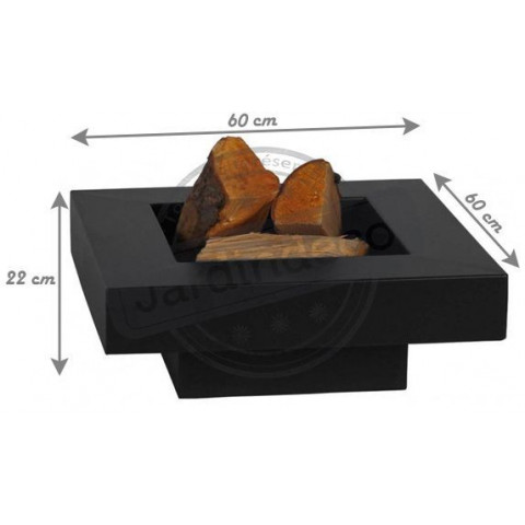 Brasero en acier peint plateau design 60 cm