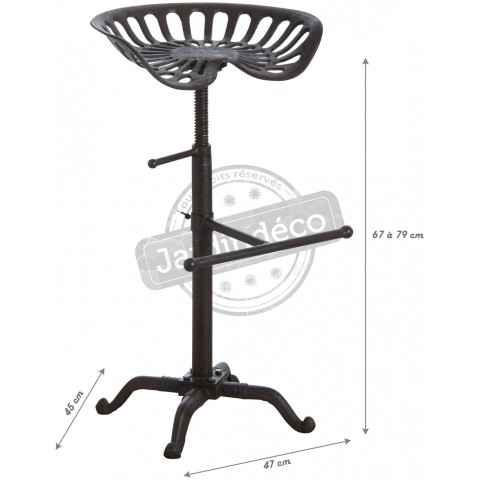 Tabouret haut en fonte
