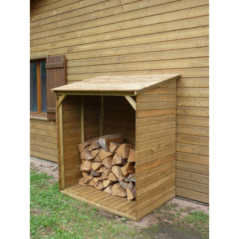 Abri bûches en bois avec plancher tim 150 x 100 x 180 cm