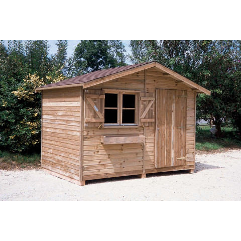 Abri de jardin en pin 15 mm d'épaisseur uno avec plancher