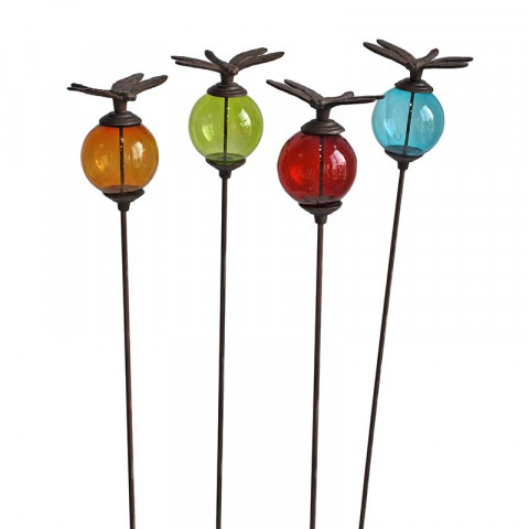 Tuteur boule en fonte libellule - Couleur au choix