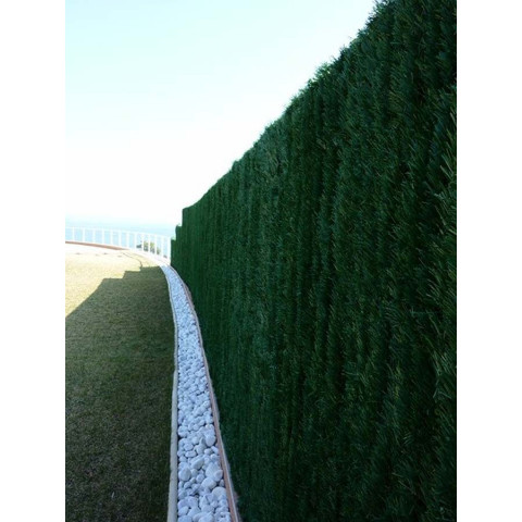 Haie artificielle 126 brins vert sapin en rouleau ultra (lot de 8) 1.2 x 3 m