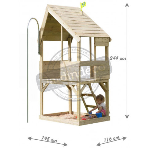 Maisonnette pour enfants en bois sur piloti forest