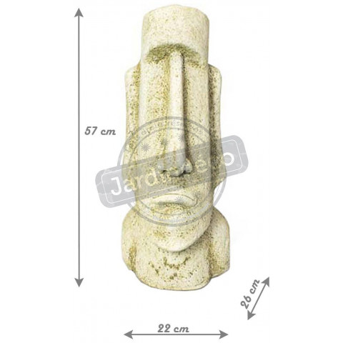 Statue tête d'inca en pierre reconstituée