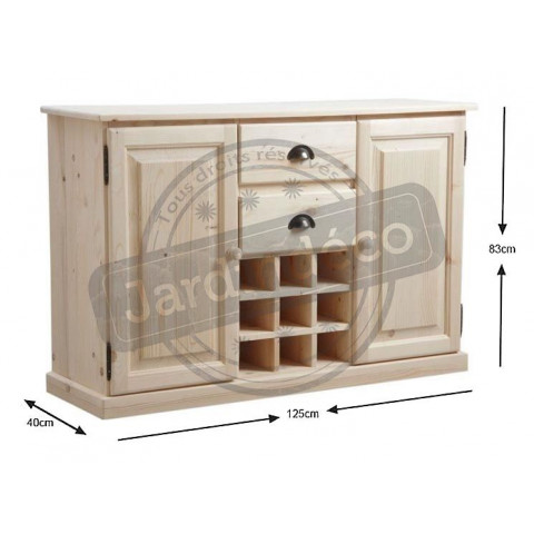 Buffet de cuisine socle avec rangement bouteilles