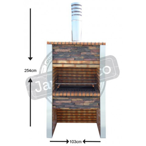 Barbecue en brique et inox