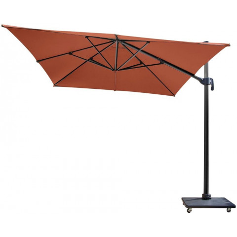 Parasol déporté en aluminium 300x400 cm dom - Couleur au choix