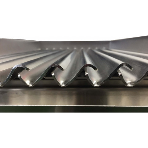 Plancha en inox double plaque clas 80 cm avec chariot et housse