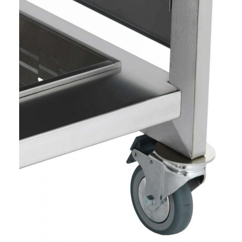 Table avec plancha en inox et feu gaz oasi