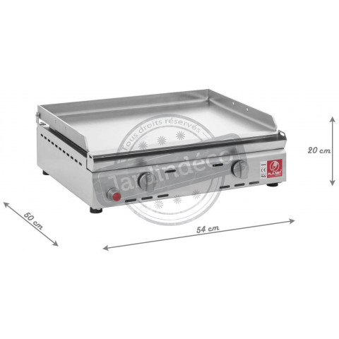 Plancha en inox chef xl 55 cm