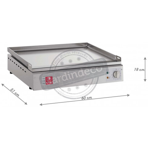 Plancha électrique en inox 60 cm série watt