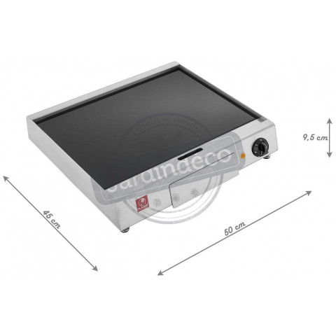 Plancha électrique plaque en vitrocéramique 50 cm