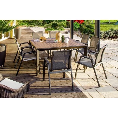 Table en aluminium malaga 150 cm