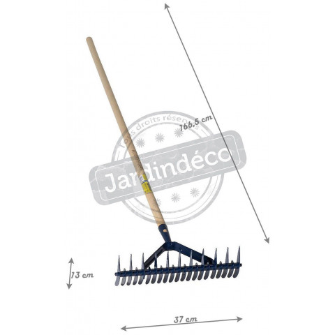 Scarificateur en acier et bois