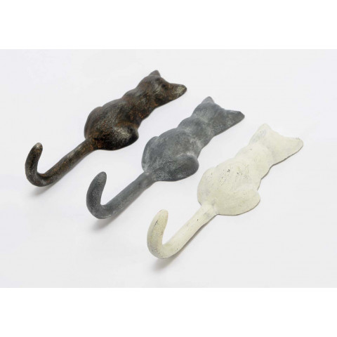Patère chat 1 crochet  (lot de 3)