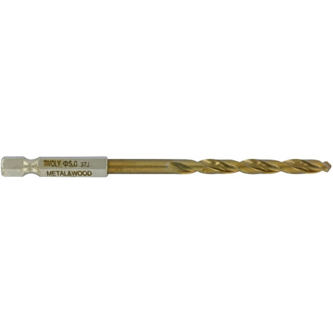 4 pièces - Kit Terrasse mèche & fraise HSS 2en1 Bois Métal Ø 5mm + 1 foret HSS + 3 embouts Inox - TIVOLY - 11900770500