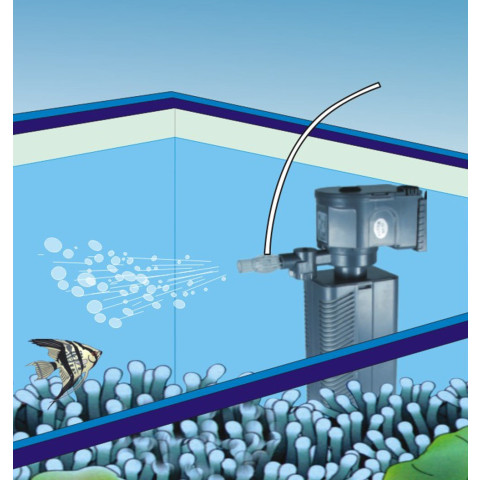 Pompe interne d'aquarium filtre jusqu'à 0,8 m 600 litres par heure 8 watts 