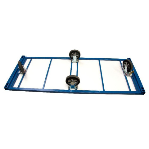 Plateau roulant charges longues, 1600 x 800 mm, roues losange, 1200 kg