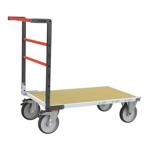 Chariot à dossier fixe 600 kg - Matière du plateau et dimensions au choix