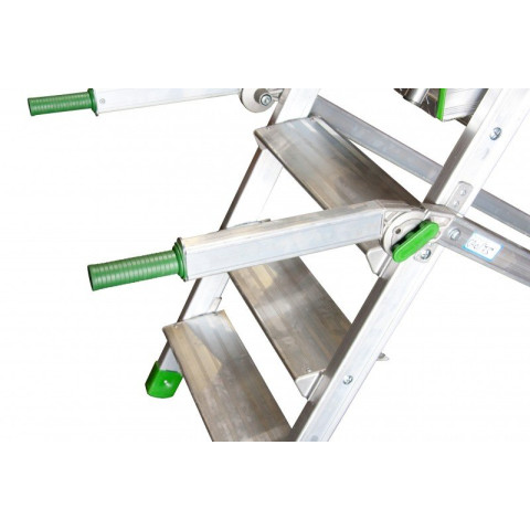 Plateforme de magasinage aluminium, 7 marches, 150 kg