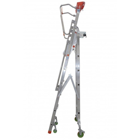Plateforme de magasinage aluminium repliable, 10 marches, 150 kg