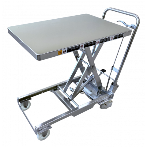 Table élévatrice manuelle inox 304 Bishamon®, 150 kg