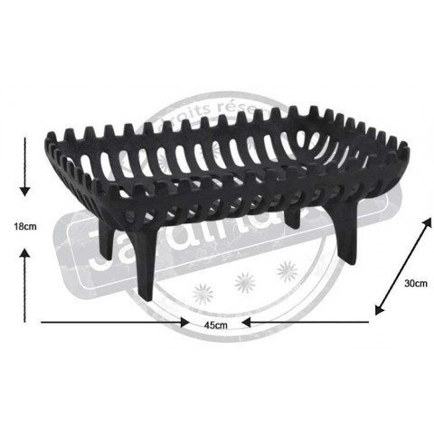 Grille de cheminée en fonte 45cm