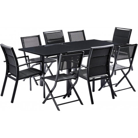 Salon de jardin design 8 personnes modulo - Coloris au choix