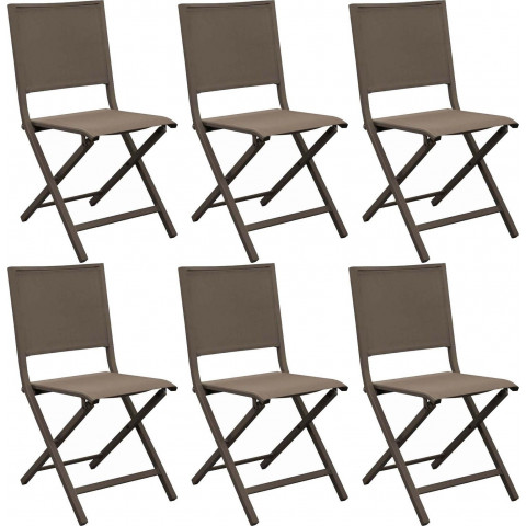 Chaise pliante en aluminium florence (lot de 6) - Couleur au choix