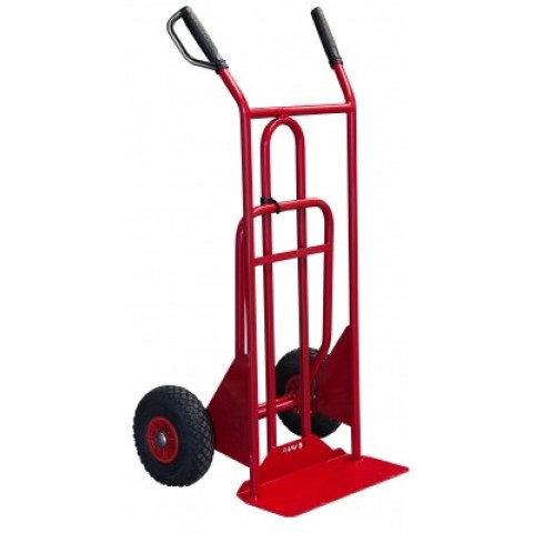 Diable à basculement assisté bavette fixe + repliable à poignées à garde 250 kg 