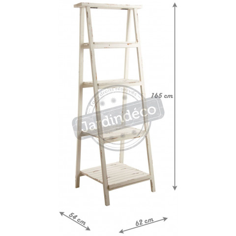 Etagère pliante en bois vieilli