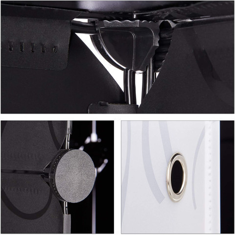 Étagère cubes rangement penderie armoire 18 compartiments plastique chaussures modulable noir