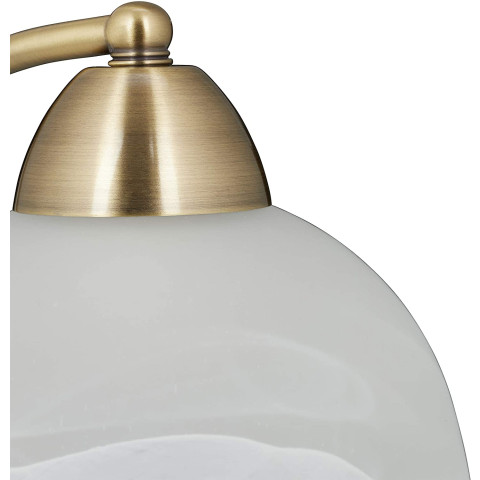 Lampe de table vintage verre opale laiton 40 watts