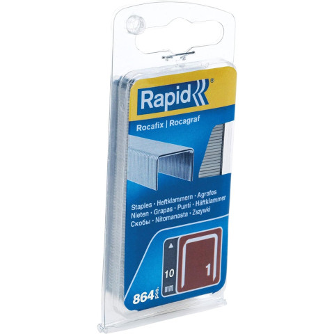Agrafes en fil plat galvanisés n° 1/10 mm - 864 pièces - Blister - RAPID-ISABERG - 40109540