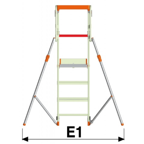 Plateformes de travail repliables en aluminium FIMM - Nombre de marches au choix