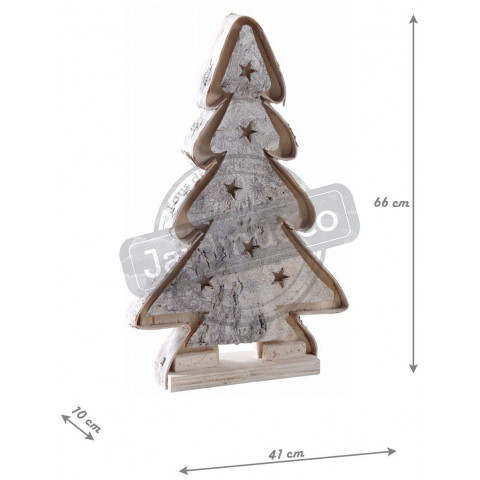Sapin décoratif en bouleau avec led 65 cm