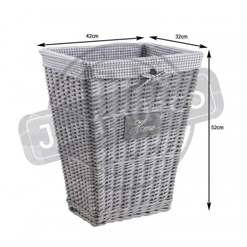 Panier à linge home en osier et coton