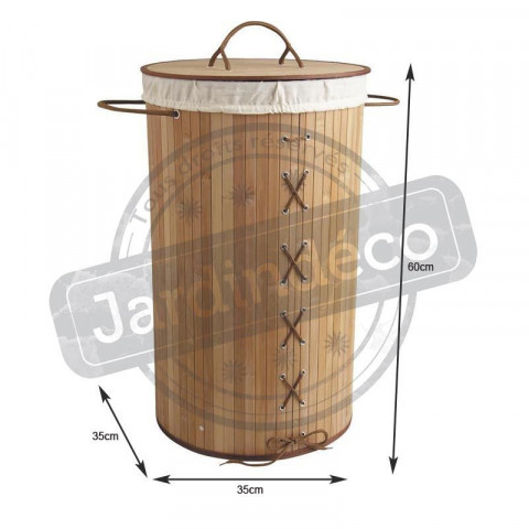 Panier à linge corset en bambou