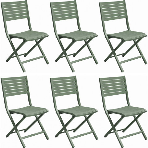 Chaises pliantes en aluminium lucca (lot de 6) - Couleur au choix
