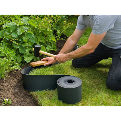 Bordure de jardin 0,075x10 m 3 mm noir