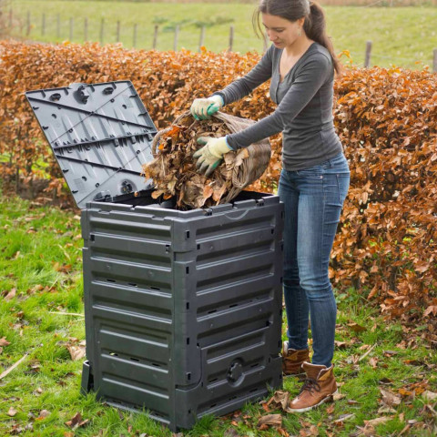 Bac à compost 300 l noir